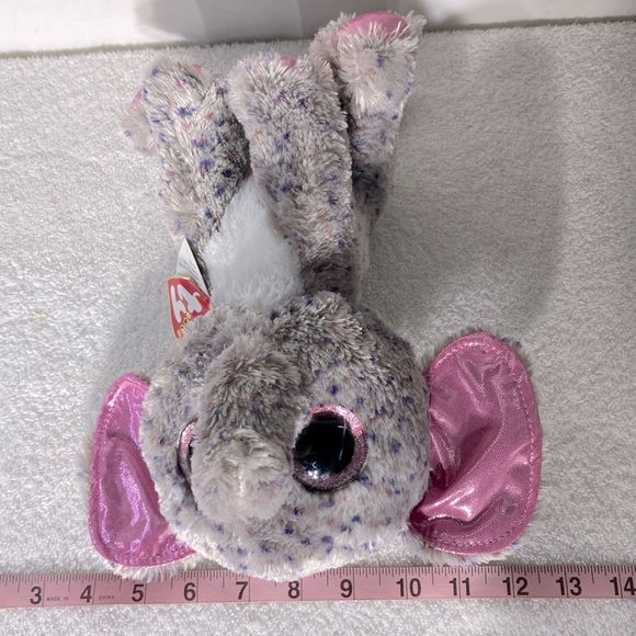 Ty Beanie Boos Specks Grey Pink Elephant Plush Toy - Picture 4 of 15
